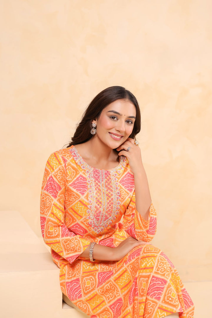 Varisha Mango Printed Work Kurti