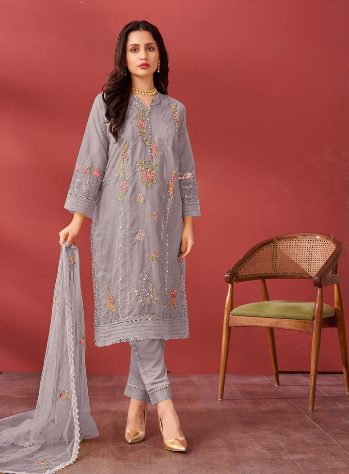 SEMIYA CLOUD FULL WORK EMBROIDERY PAKISTANI SUIT SET