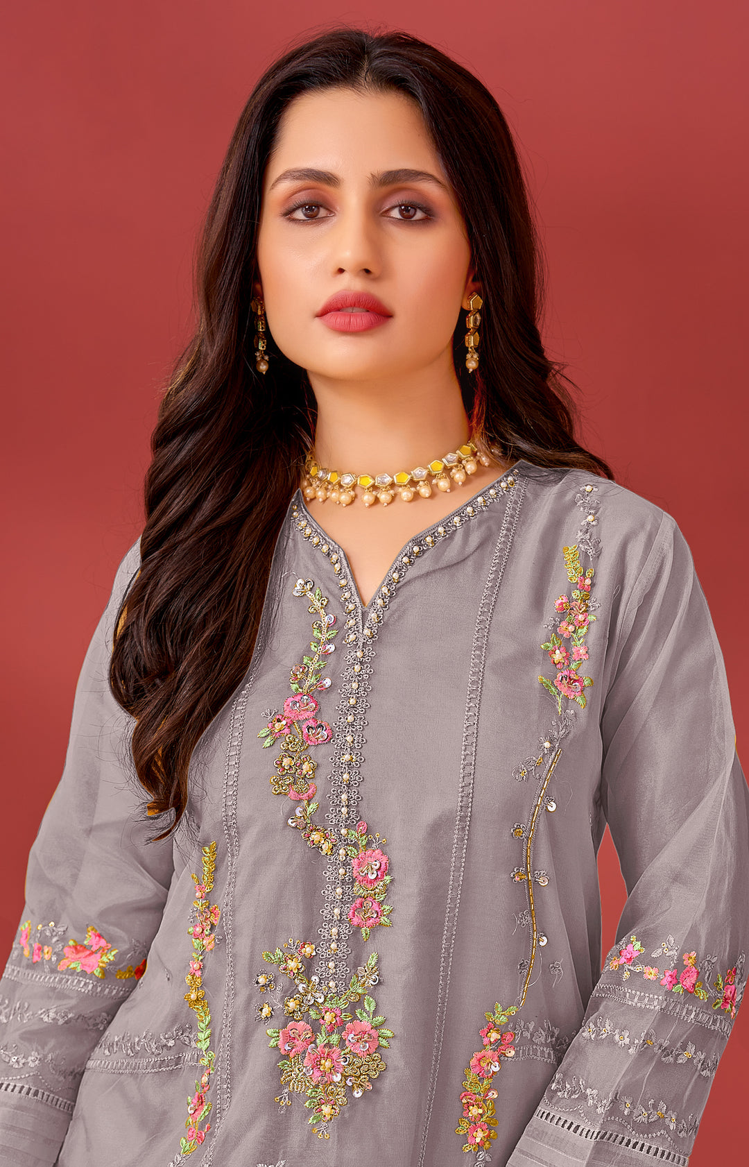 SEMIYA CLOUD FULL WORK EMBROIDERY PAKISTANI SUIT SET