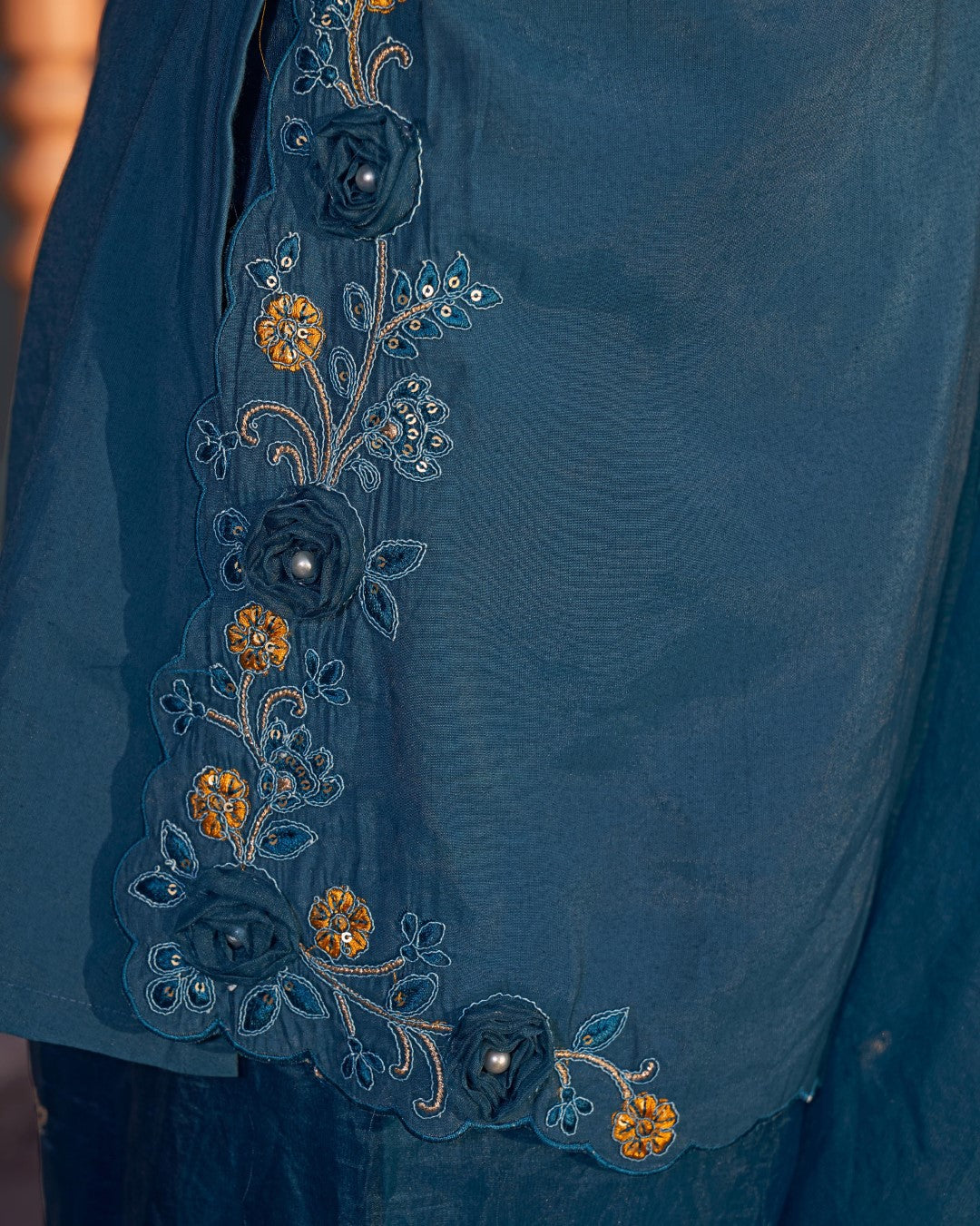 Nisha Casal Embroidered Suit Set