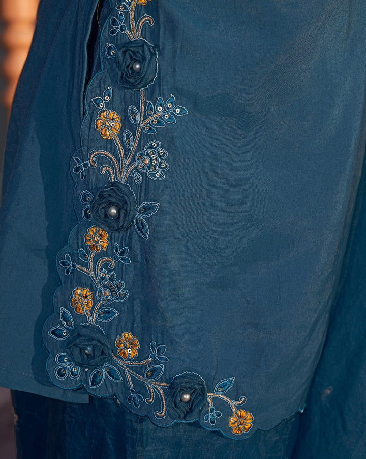 Nisha Casal Embroidered Suit Set