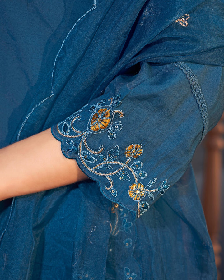 Nisha Casal Embroidered Suit Set