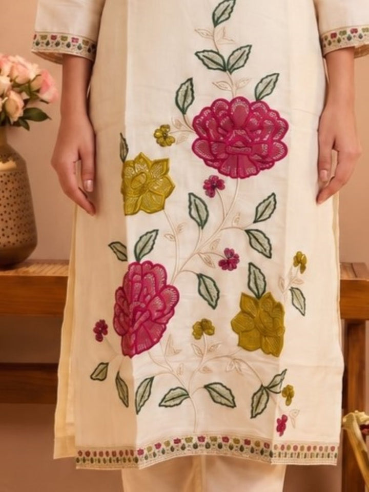 Arsh Dove Printed Work Suit Set