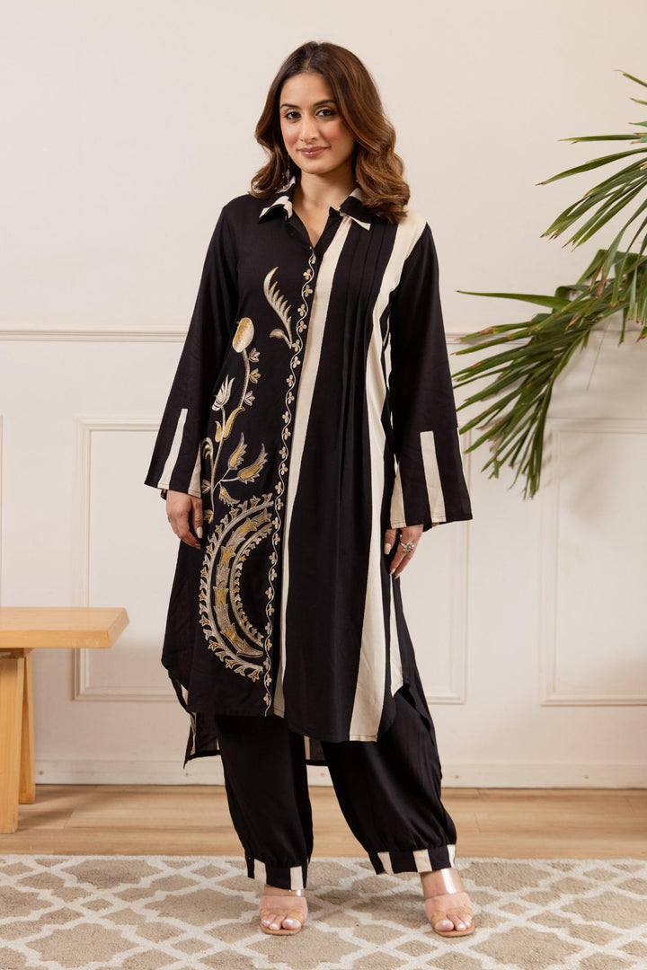 Stravi sable printed cotton Kurta Pant set