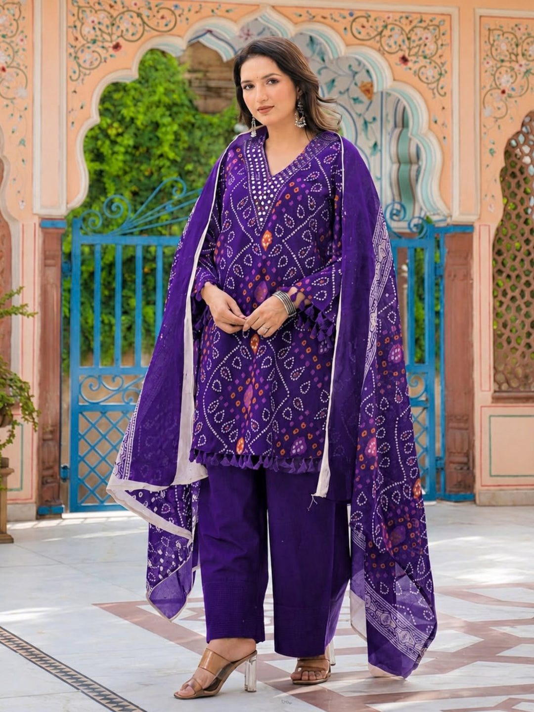 Surbhi Ameth Handwork Farshi Cotton Suit Set