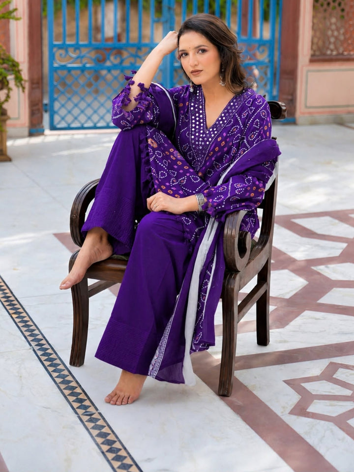 Surbhi Ameth Handwork Farshi Cotton Suit Set
