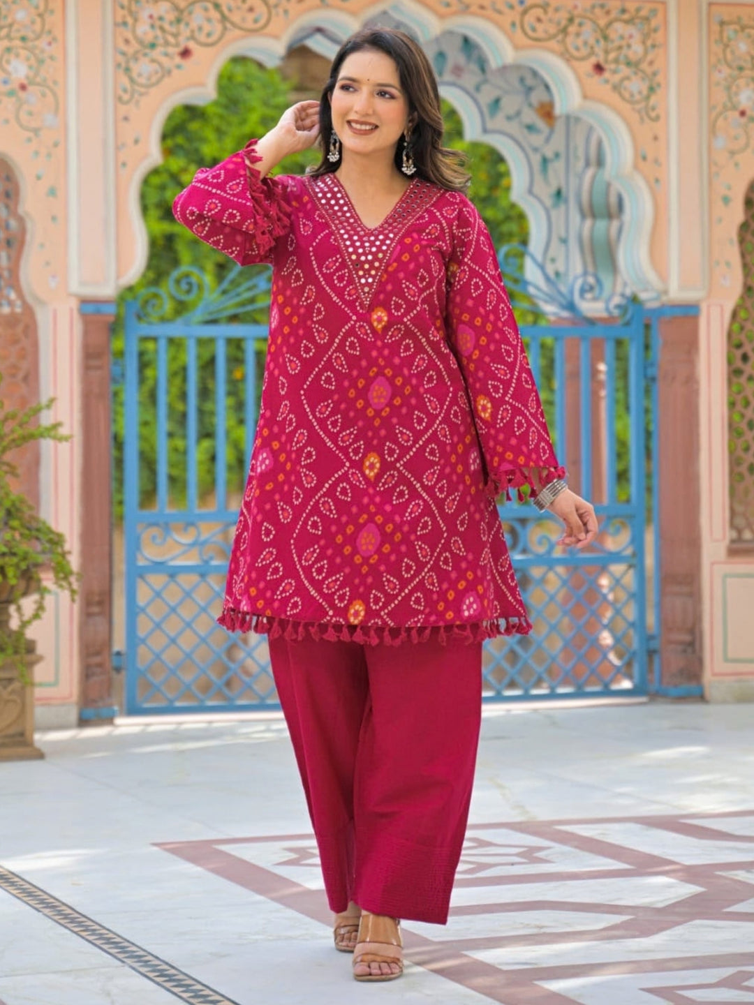 Surbhi Flamingo Handwork Farshi Cotton Suit Set