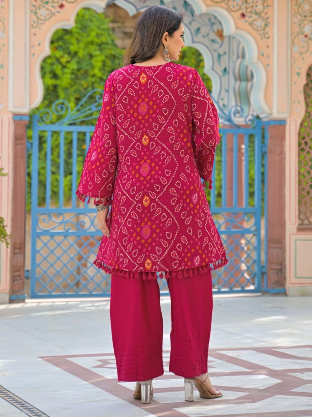 Surbhi Flamingo Handwork Farshi Cotton Suit Set