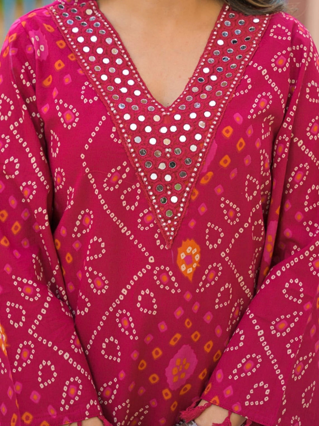 Surbhi Flamingo Handwork Farshi Cotton Suit Set