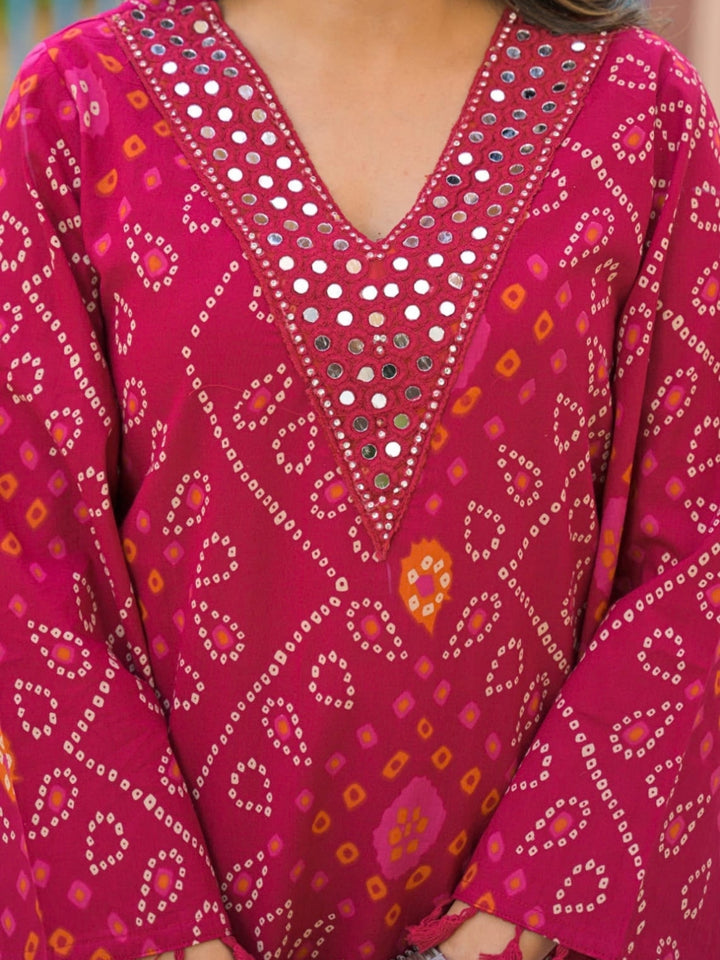 Surbhi Flamingo Handwork Farshi Cotton Suit Set