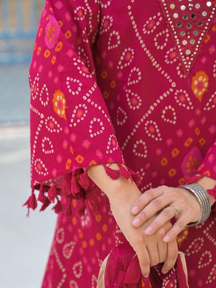 Surbhi Flamingo Handwork Farshi Cotton Suit Set