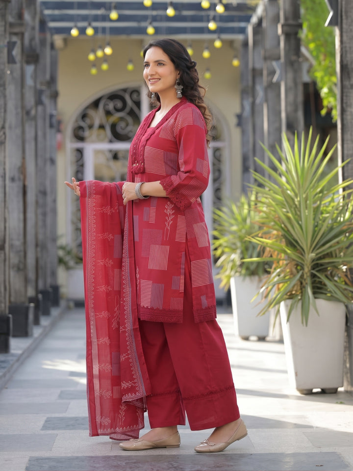 Surbhi Vermi Cotton Farshi Suit Set