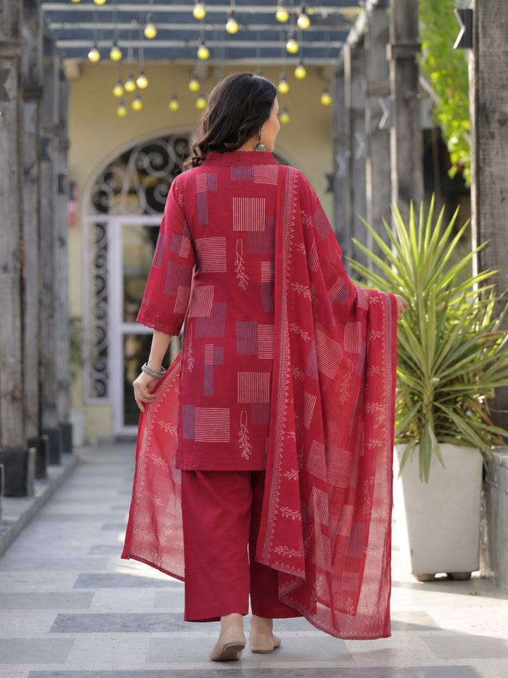 Surbhi Vermi Cotton Farshi Suit Set