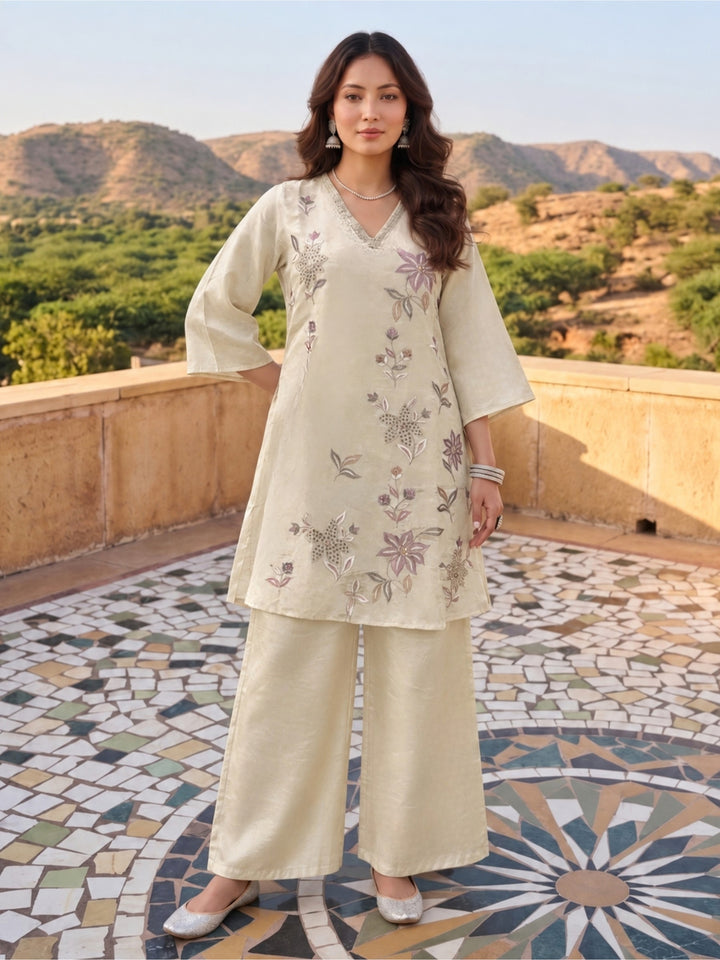 Swades Sunglow Embroidery Co-Ord Set