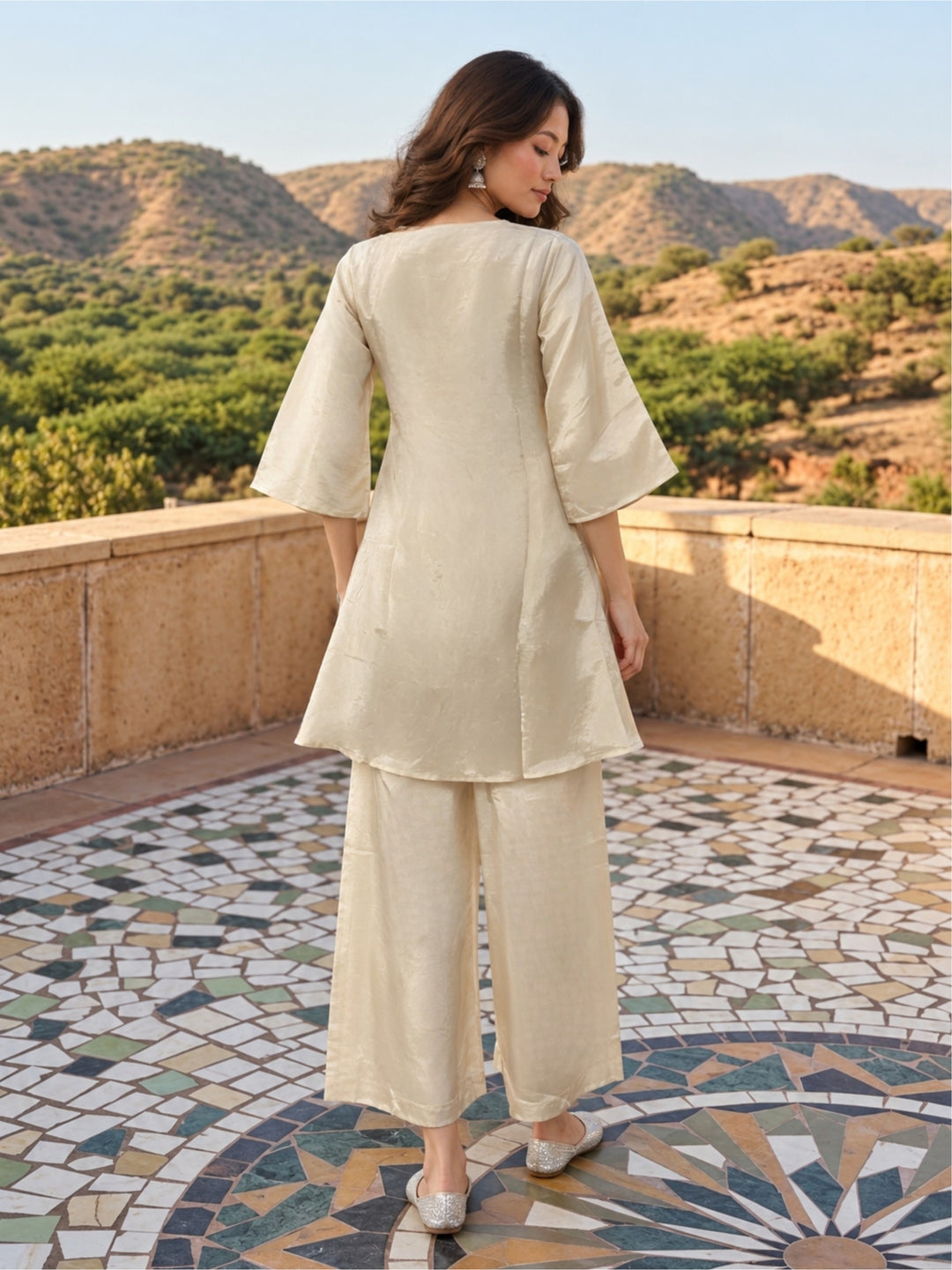 Swades Sunglow Embroidery Co-Ord Set
