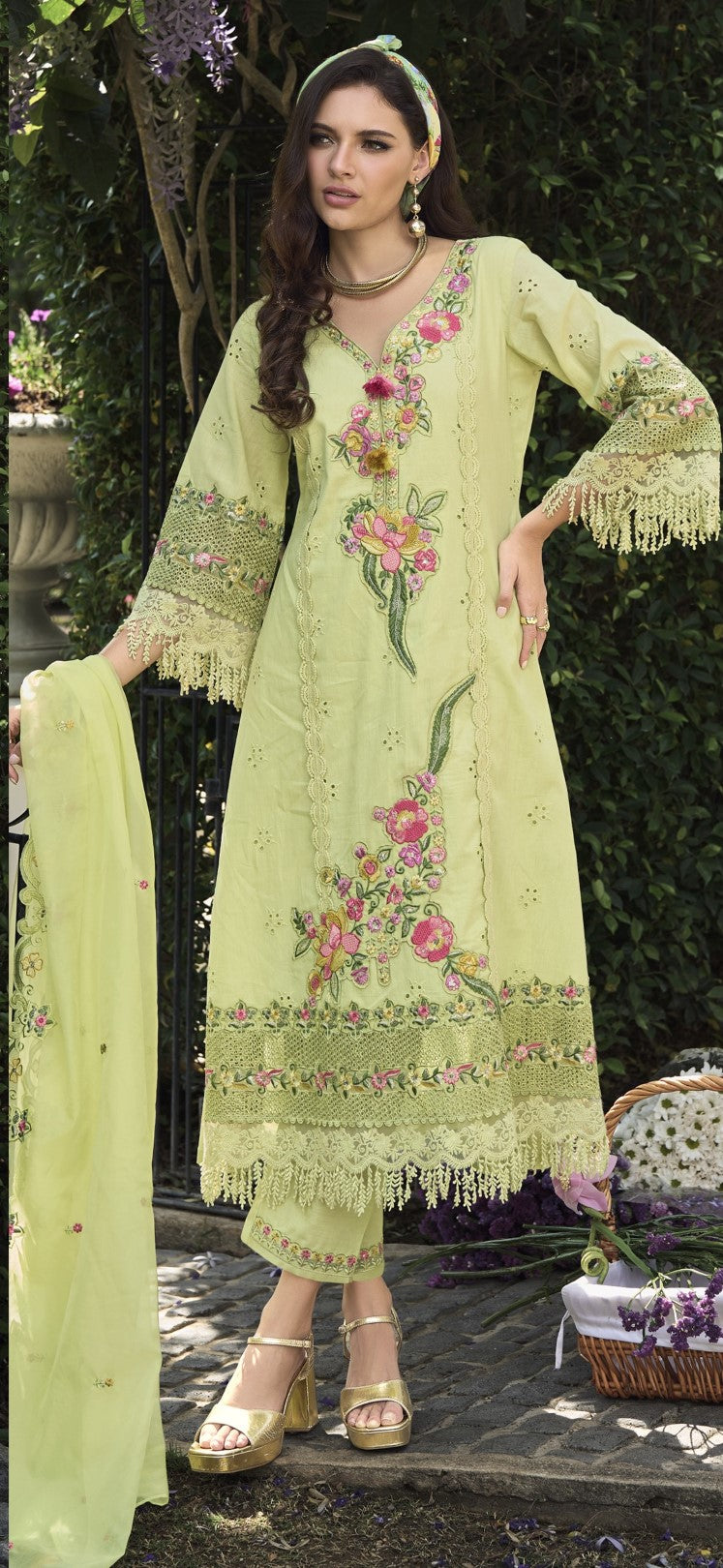 Nayla Pine Embroidery Premium Lawn Suit Set