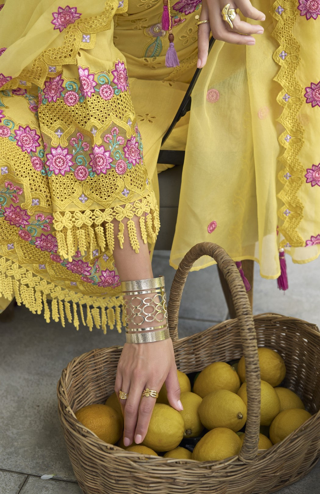 Nayla Lime embroidery Premium Lawn Suit Set