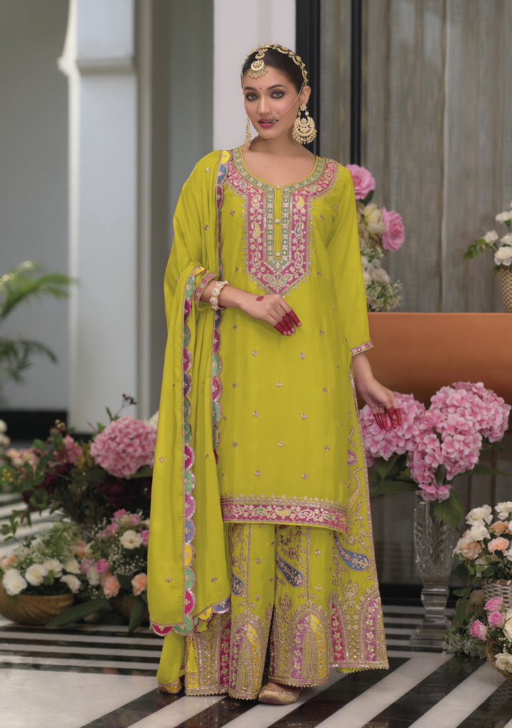 Uzma fern full heavy work Gharara Set