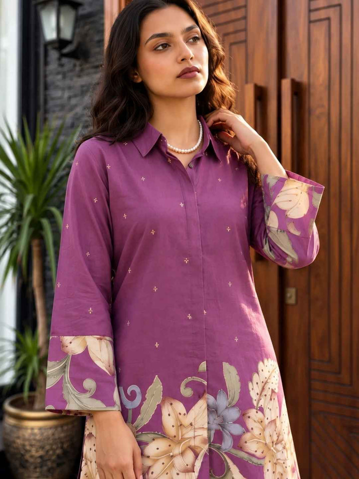 Shanti Mulberry Printed Cotton Co-ord Set
