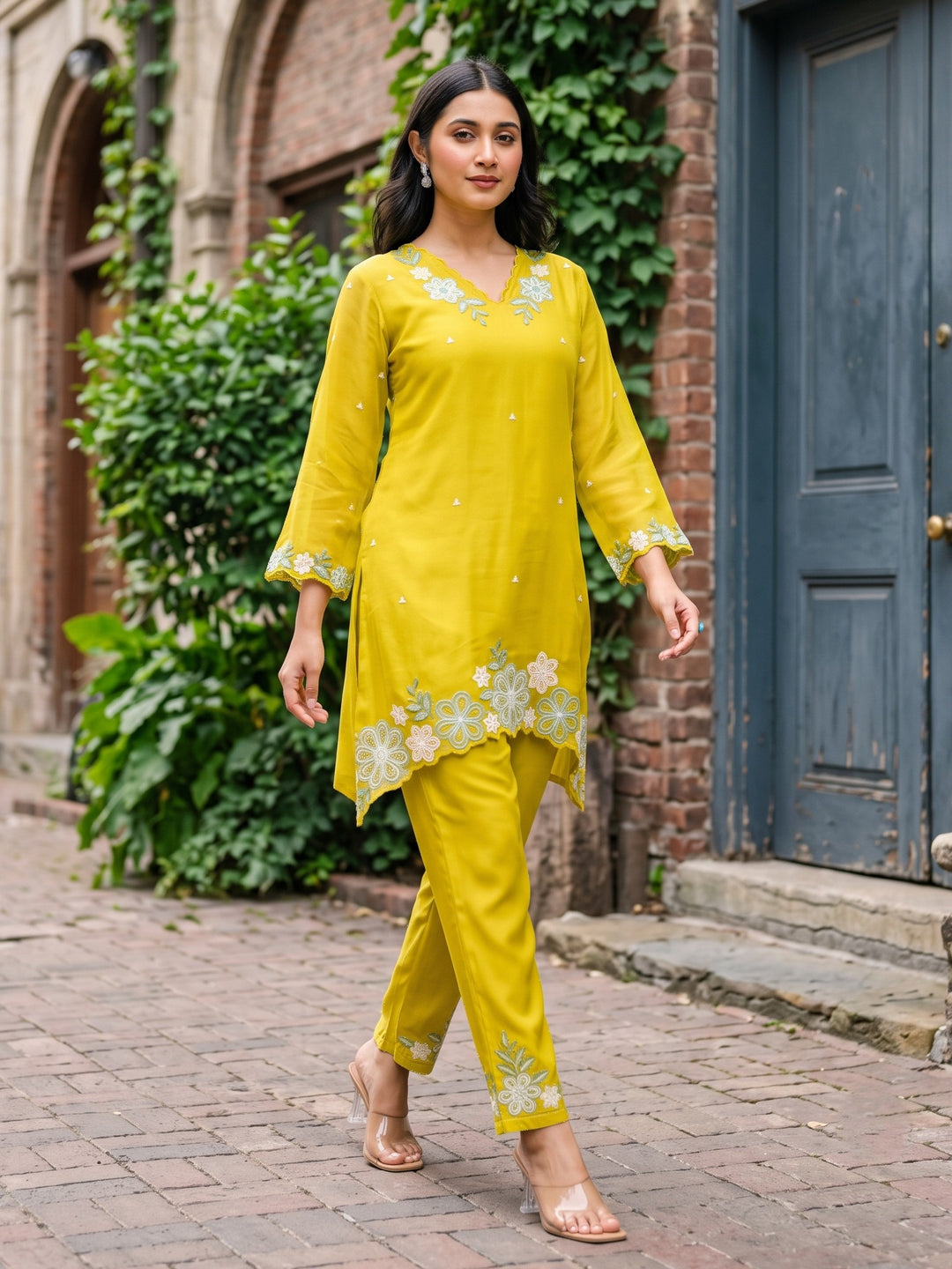 Tanishk Corn Embroidery Co-ord set