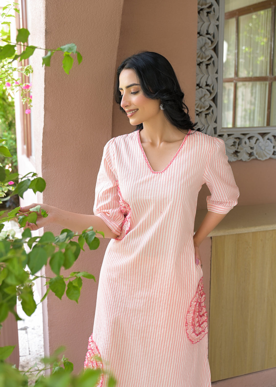 Tatva Candy Cotton Kurta Pant Set