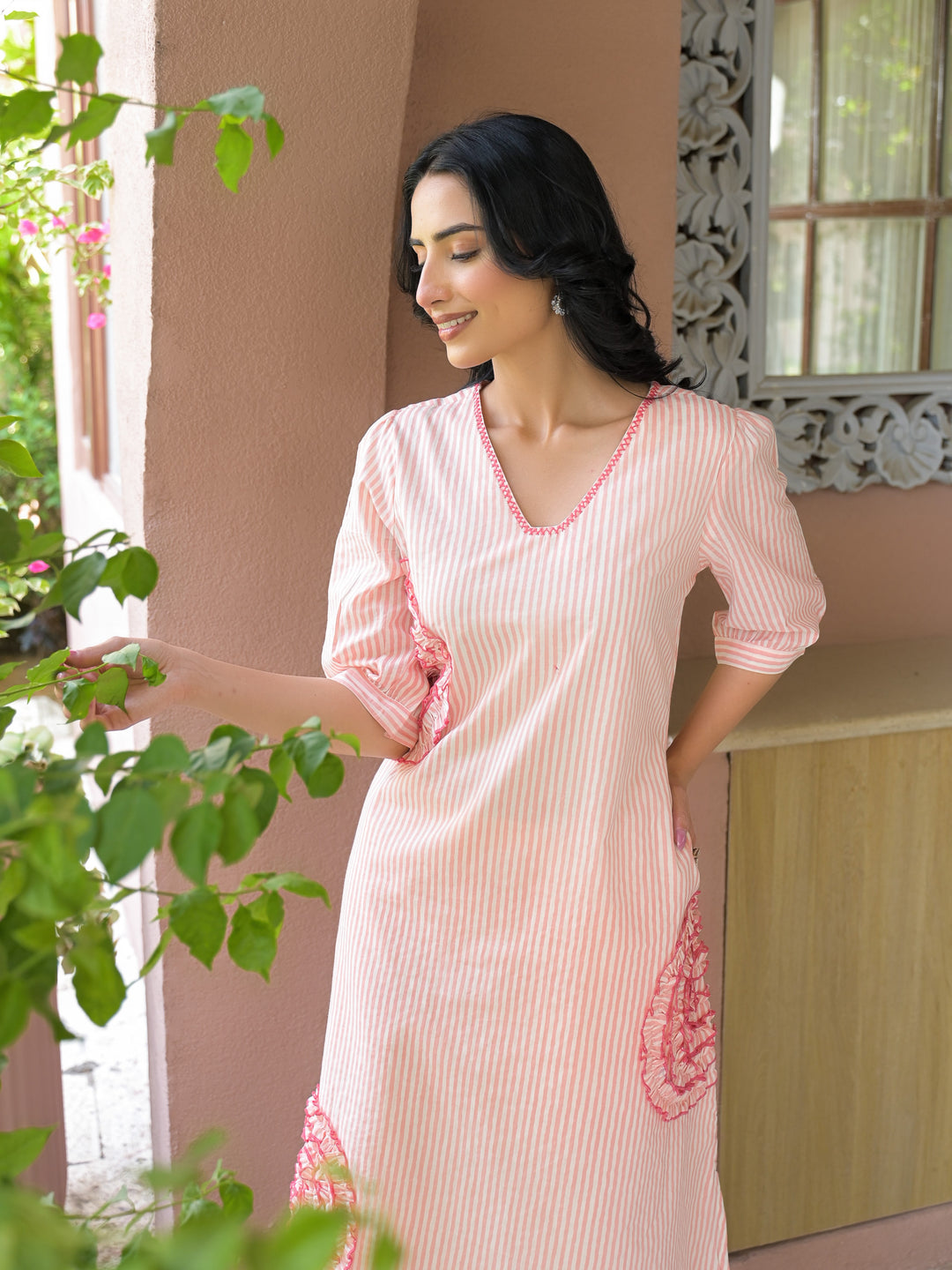 Tatva Candy Cotton Kurta Pant Set