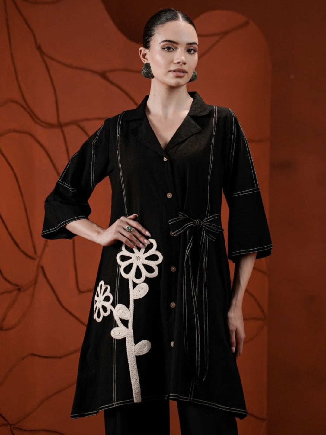 Tatva Raven Embroidery Co-Ord Set