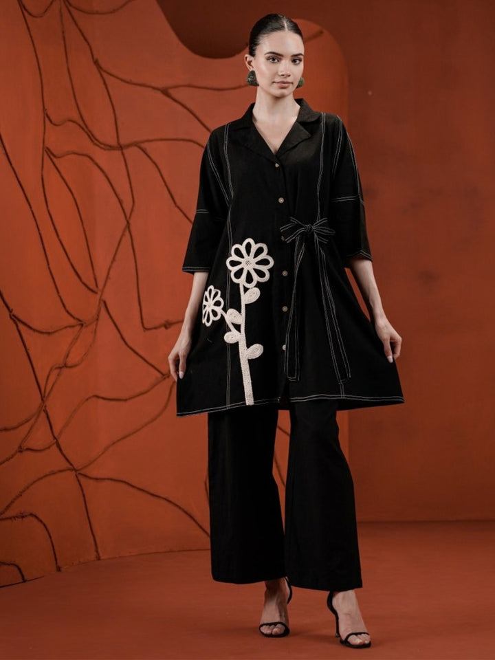 Tatva Raven Embroidery Co-Ord Set
