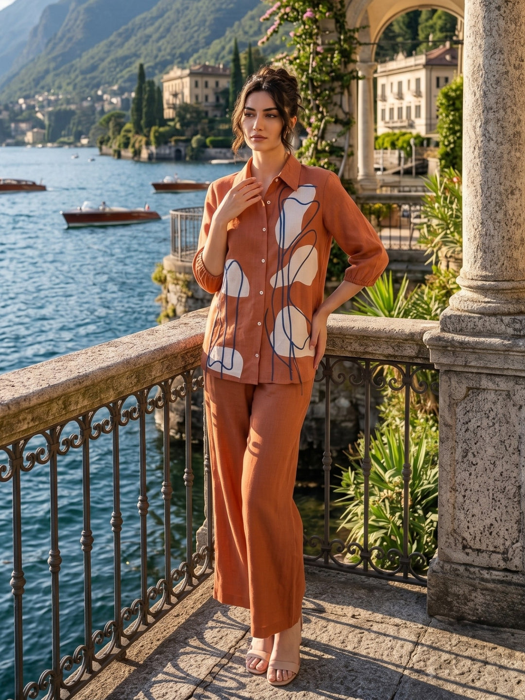 Tatva sienna denim co-ord set