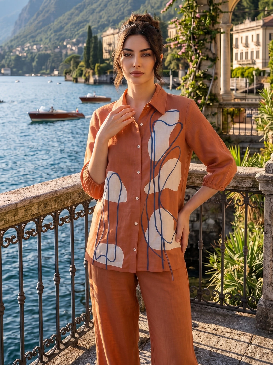 Tatva sienna denim co-ord set