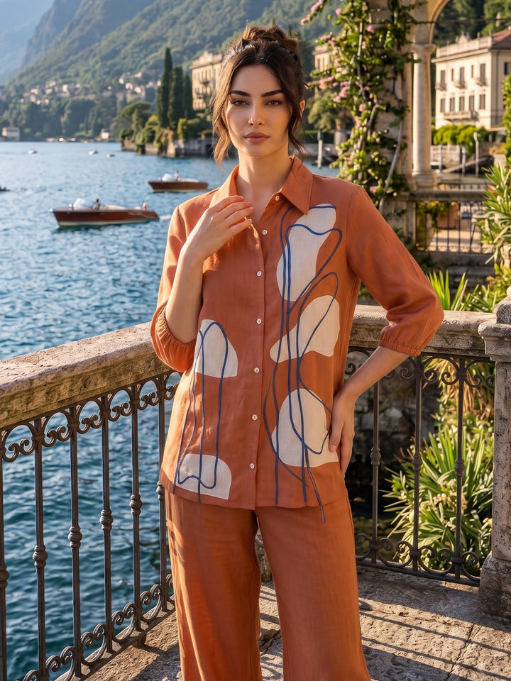 Tatva sienna denim co-ord set