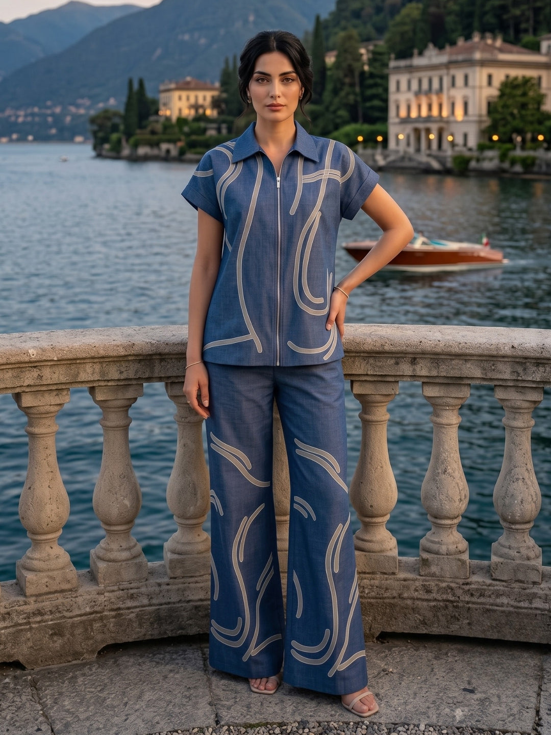 Tatva Victoria denim co-ord set