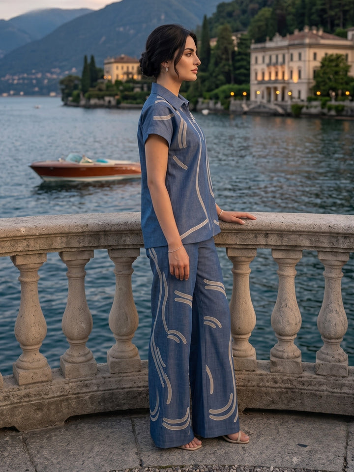 Tatva Victoria denim co-ord set