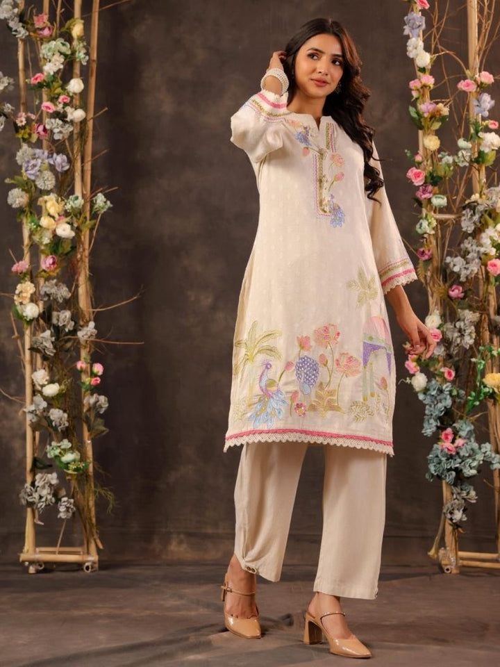 Dagdai Angel embroidery cotton co-ord set