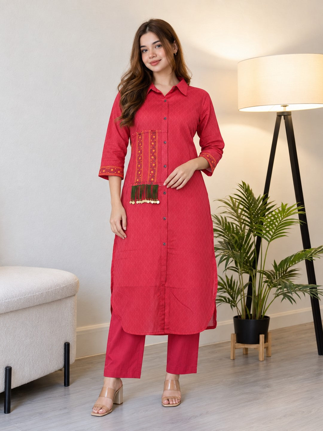 Tiara vermi cotton kurta pant set