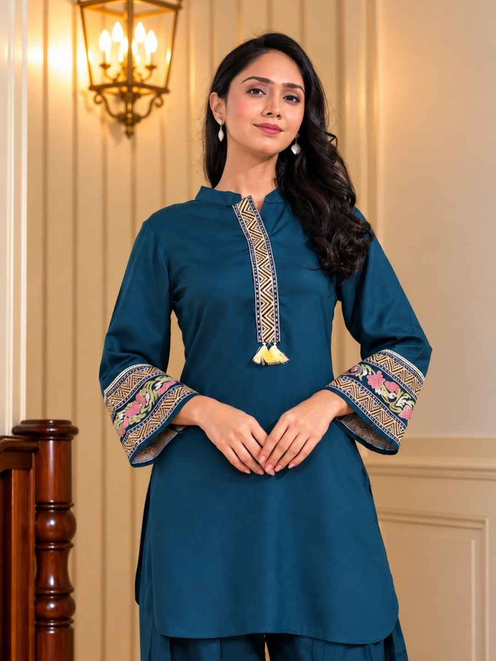 Tina Tuna Embroidered Farshi Co-ord Set