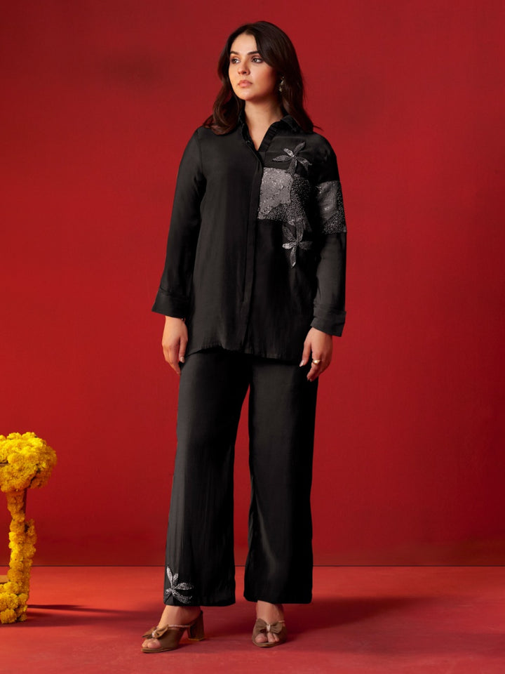 Tisca Ebony Sequins Co-Ord Set