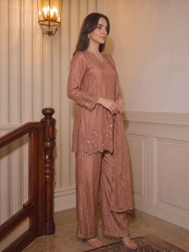Tisca Flamingo Handwork Suit Set