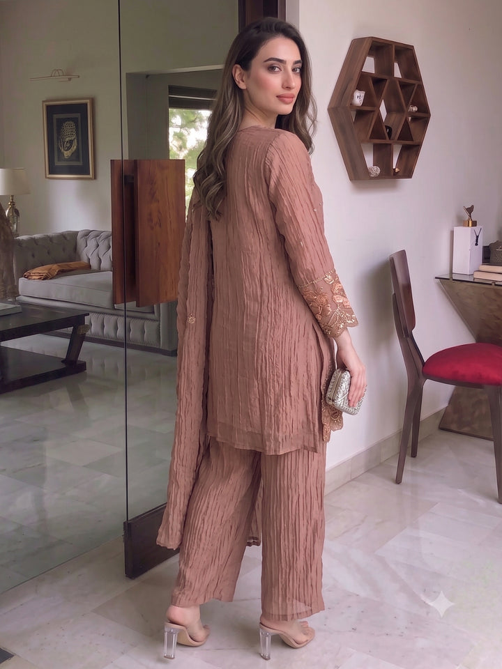 Tisca Flamingo Handwork Suit Set