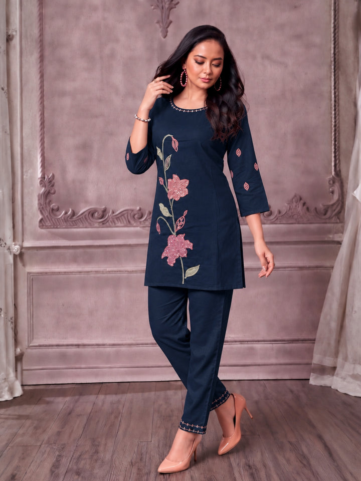 Tuhina Azure Applique Co-ord Set