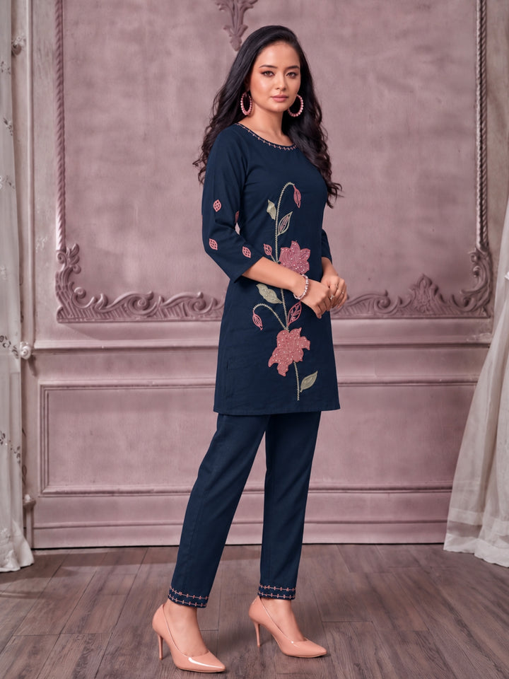 Tuhina Azure Applique Co-ord Set