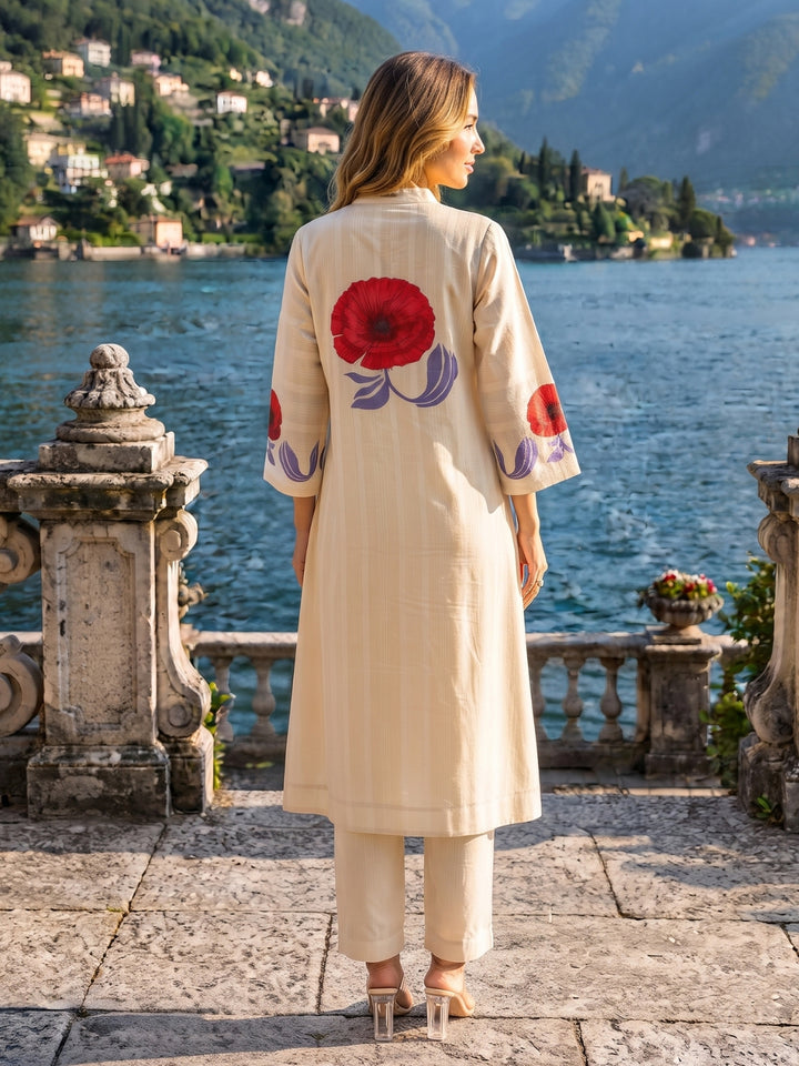 Tatva Sloke Mul Cotton Kurta Pant Set