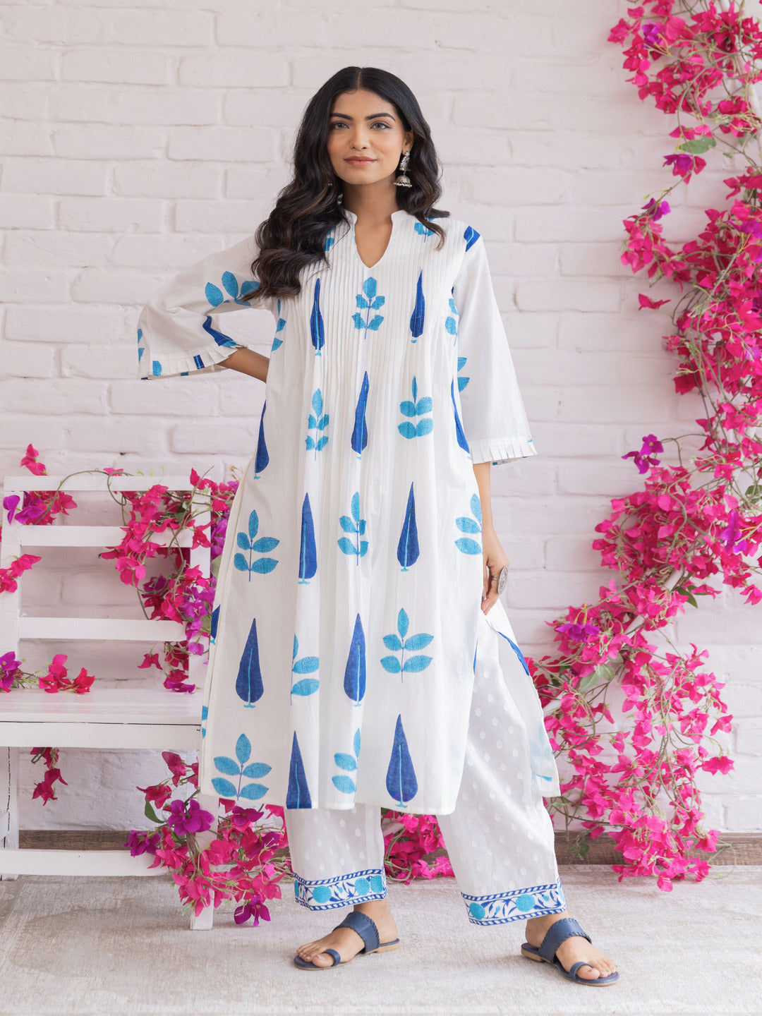 Samragi Indi Cotton Kurta Pant Set