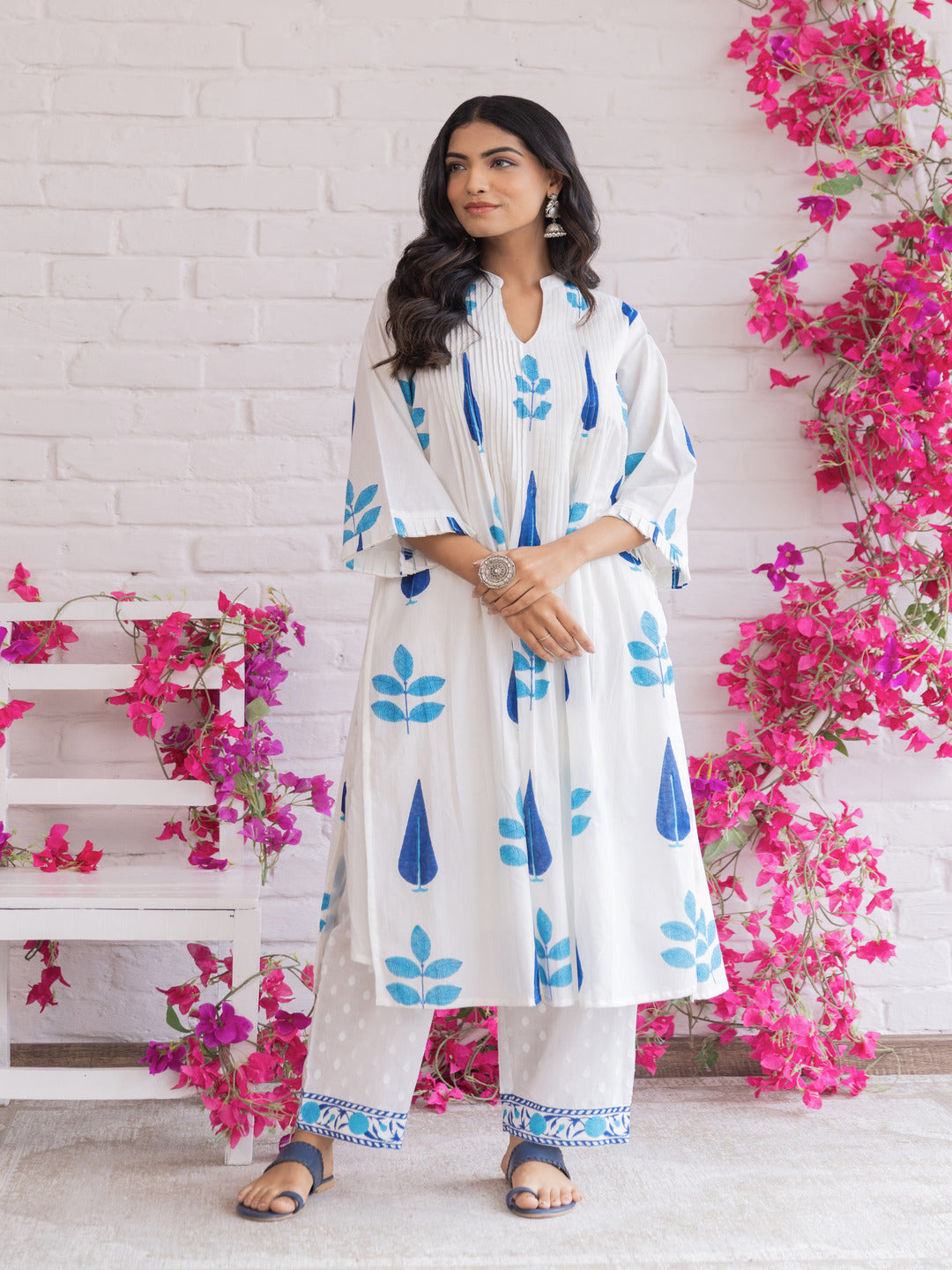Samragi Indi Cotton Kurta Pant Set