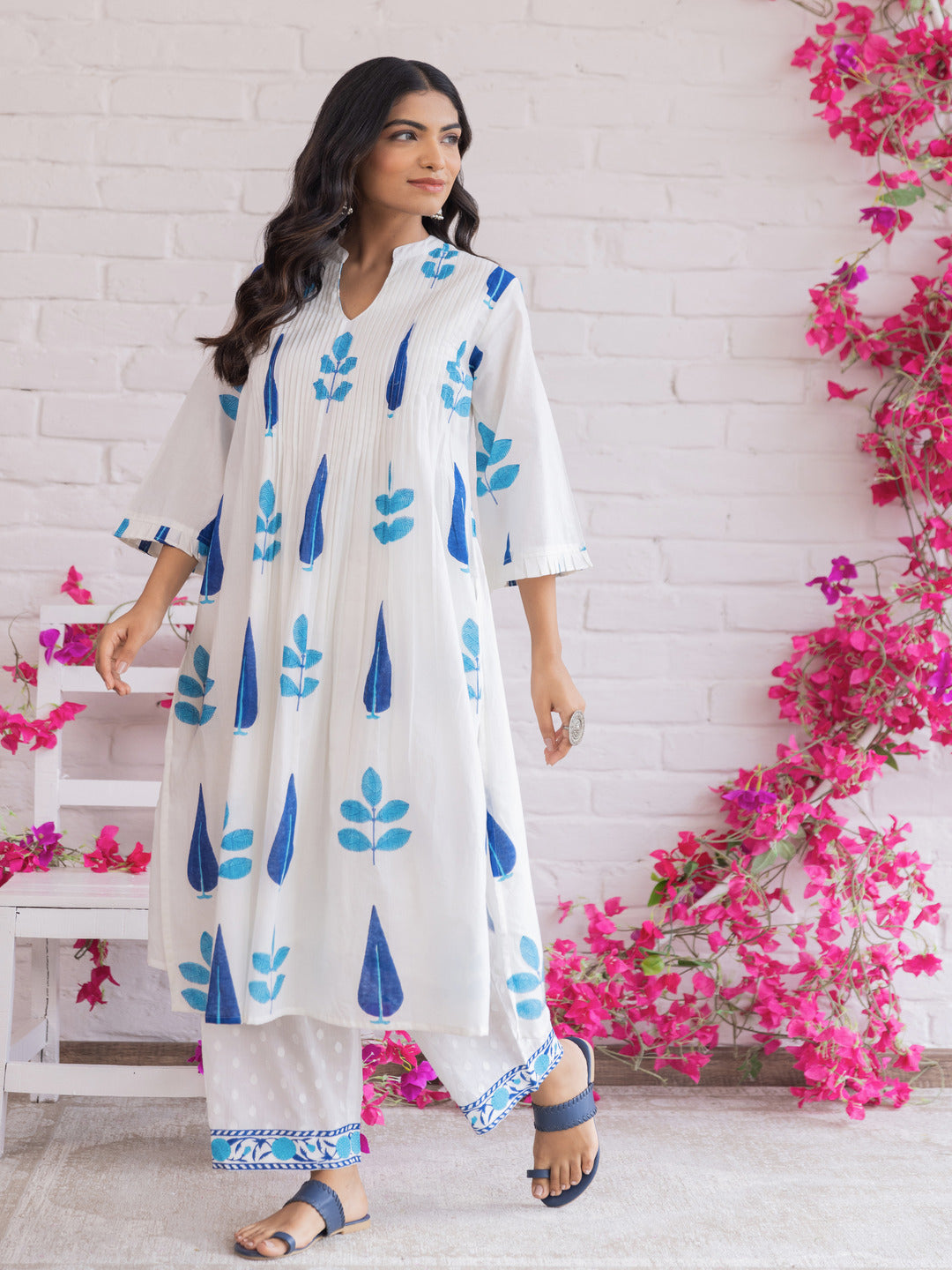 Samragi Indi Cotton Kurta Pant Set