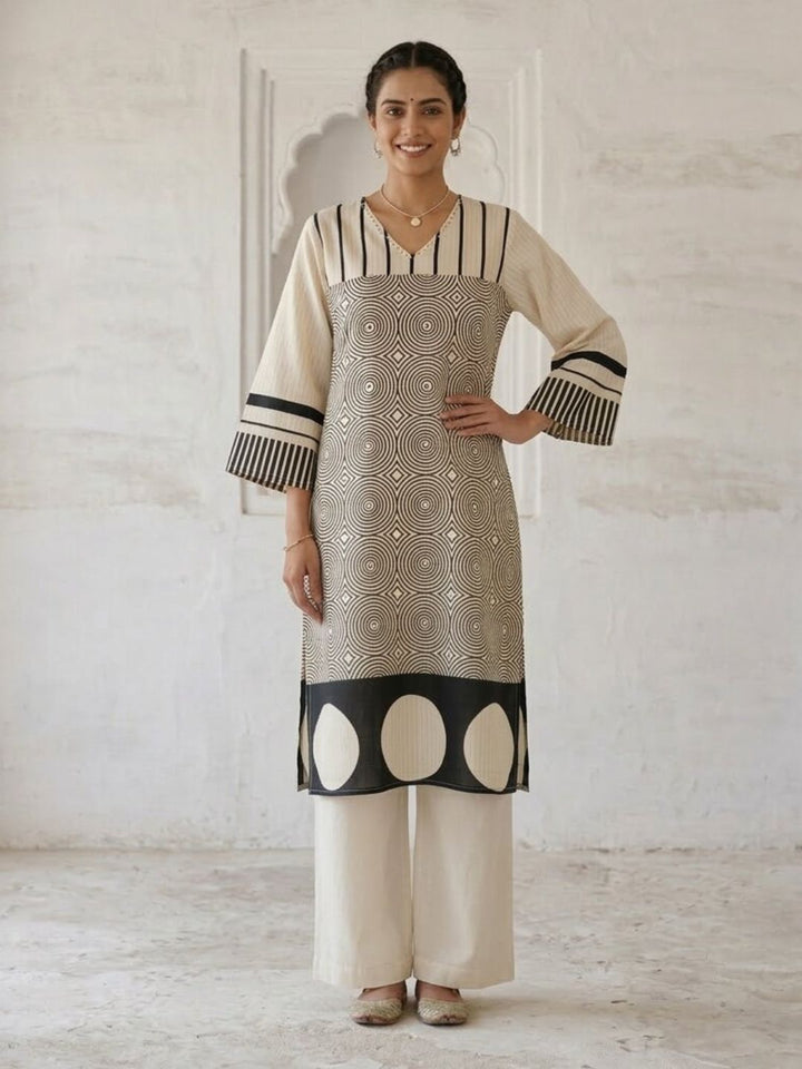 Swades mono cotton kurta pant set