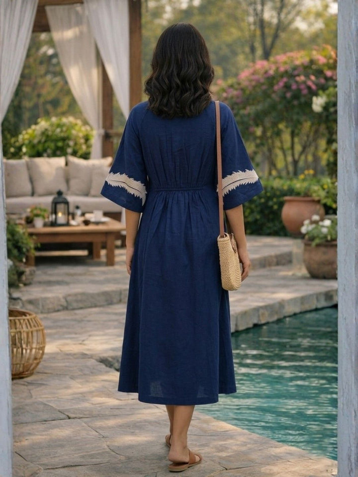Slopi yin embroidery cotton dress