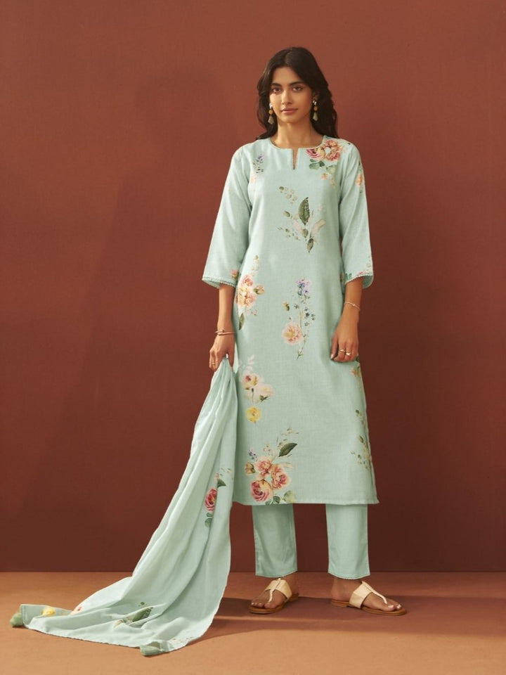 Itrh kelly printed cotton linen suit set