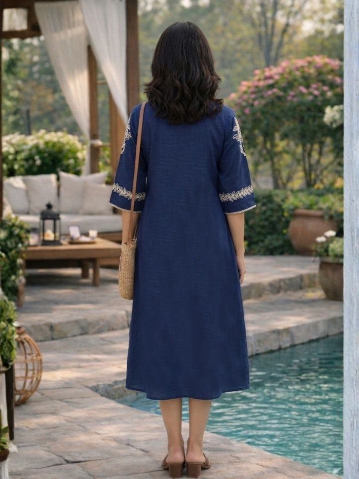 Slopi dodger embroidery cotton dress