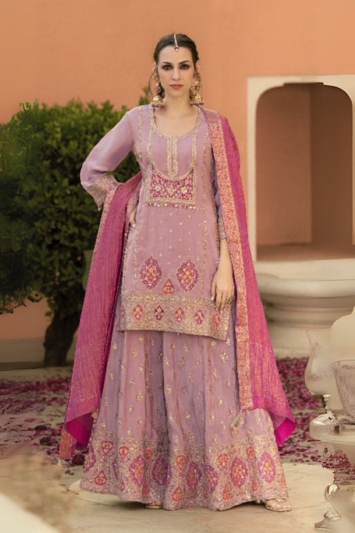 sarovar rose full work suit set